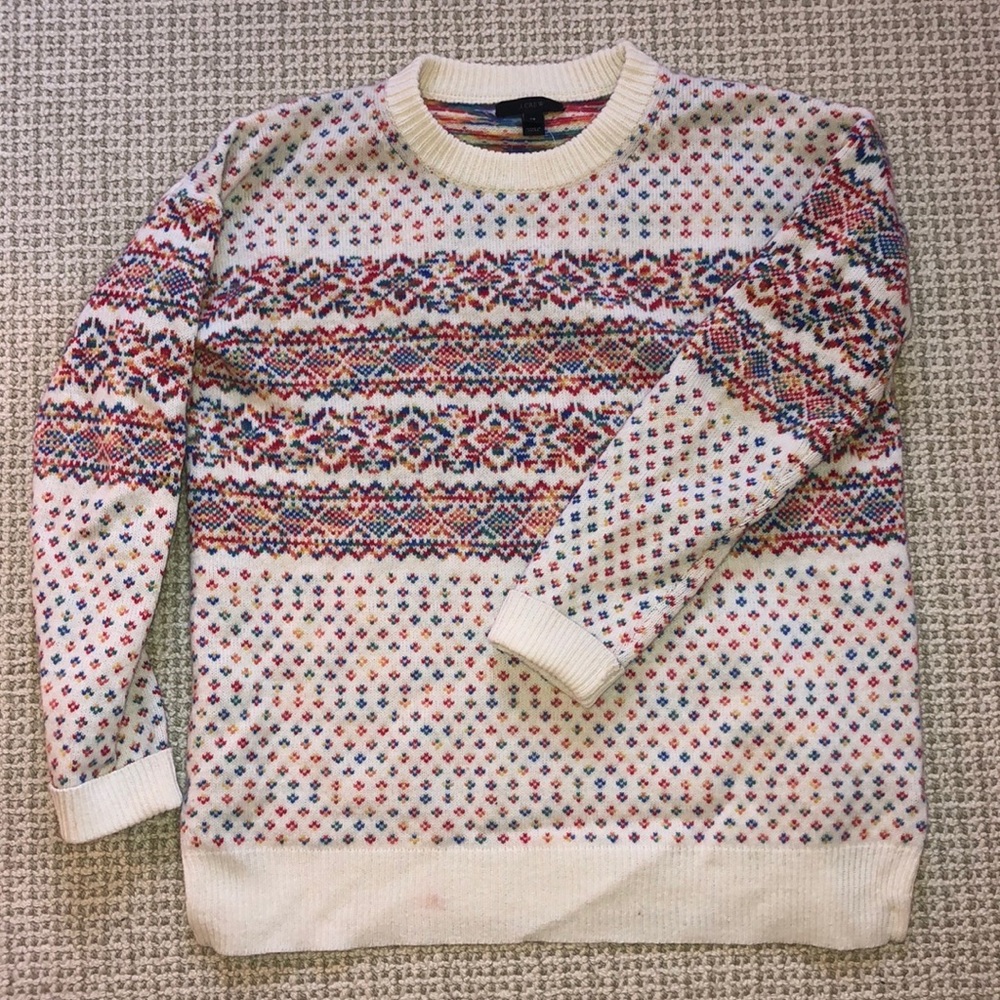 J.Crew rainbow winter sweater